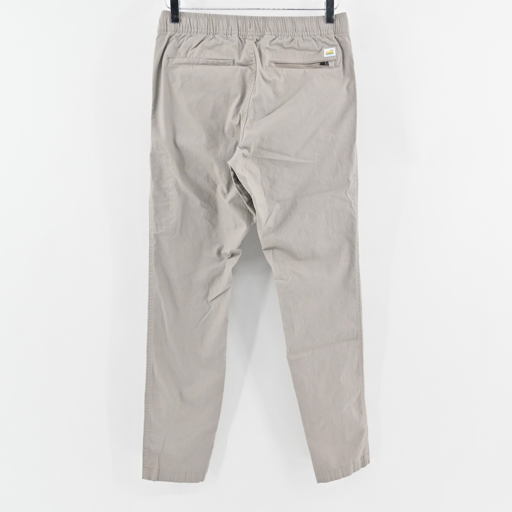 Vuori Climber Sesame Ripstop Pants Mens Size S Drawstring Zip Pocket Slim Fit - Picture 2 of 10